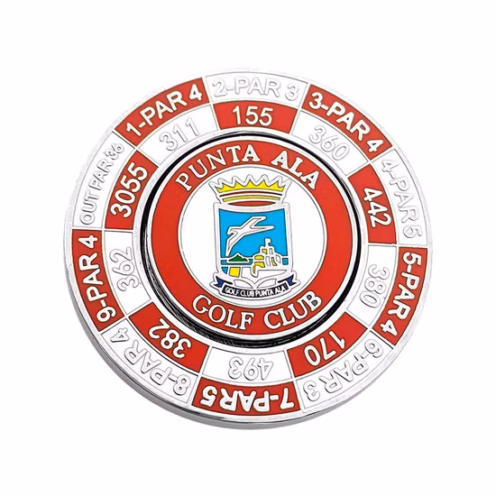 맞춤형 가공 다색 옵션 골프 금속 동전 자석 에나멜 공 위치 마커
