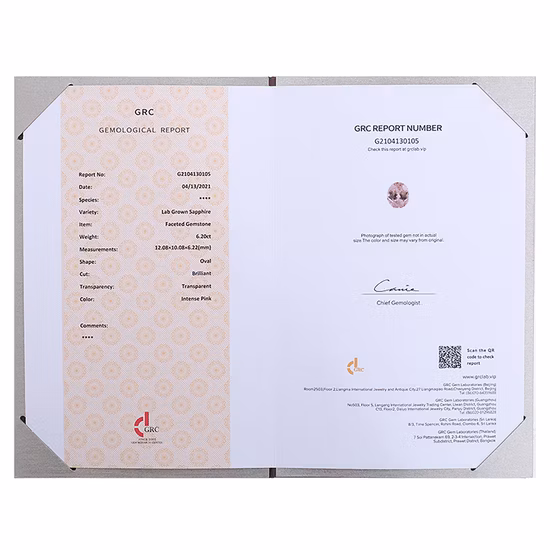실험실 재배 사파이어 핑크 스톤 6.2 캐럿 빅 사이즈 타원형 컷 루즈 원석 온라인 구매